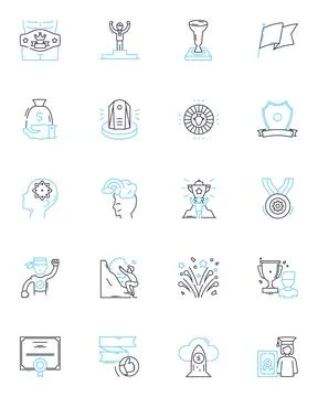 Coding process linear icons set. Algorithm, Debugging, Syntax, Programming Stock Illustration