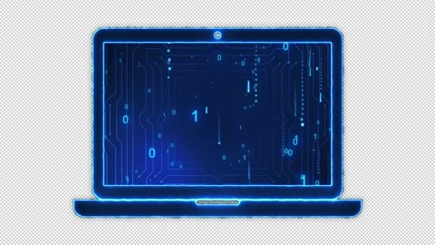 Coding Processing In Laptop With Alpha Channel, It can be used in motion Stock Footage 153224481