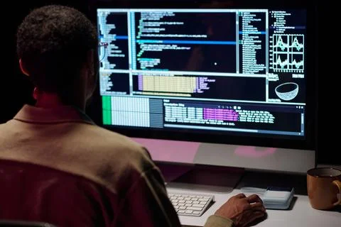 Coding Professional Working on Software Development 스톡 사진