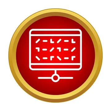 Coding program developing binary data on computer screen 스톡 일러스트
