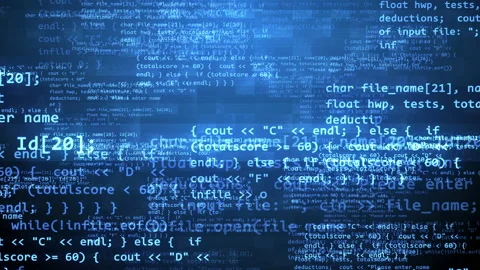 Coding Program With Encryption Signs Stock Footage 87851051