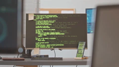 Coding at Programmers Office Stock Footage 224066827
