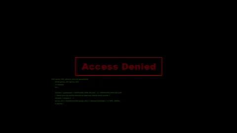 Coding, programming and hacker denied with cyber security, cyberspace and black Stock Footage 284306578