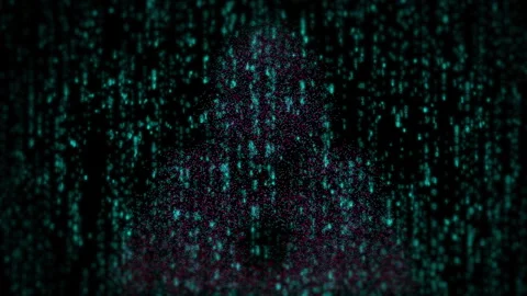 Coding, programming and hacker icon with cyber security, communication or Stock Footage 284224397