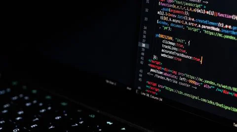 Coding programming C++ Stockfoto's