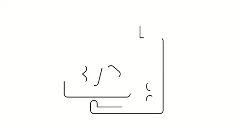 Coding, programming. Contour drawing, silhouett animation Stock Footage 328108883