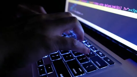 Coding. Programming, Cyber Attacks Video stock 255117268