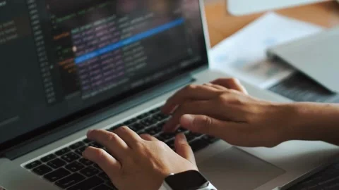 Coding. Programming, Cyber Attacks Stock Footage 255117289