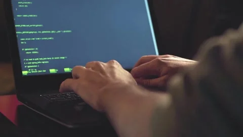 Coding. Programming, Cyber Attacks Stock Footage 255117618