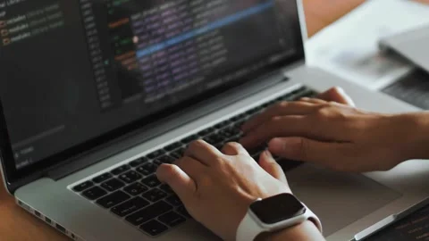 Coding. Programming, Cyber Attacks Stock Footage 255118069