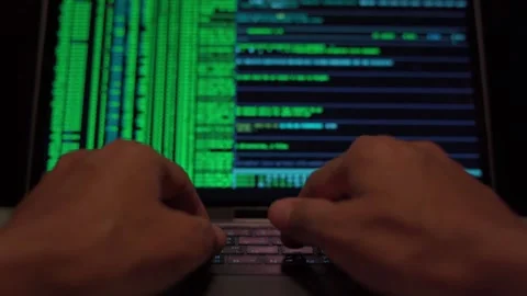 Coding. Programming, Cyber Attacks Stock Footage 255118756