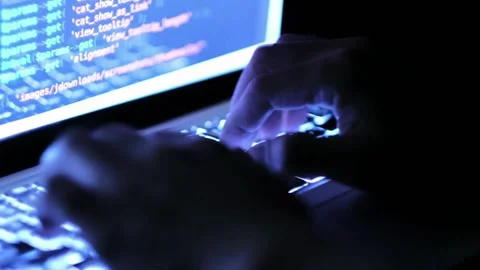 Coding. Programming, Cyber Attacks Video stock 255118889