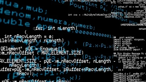 Coding. Programming, Cyber Attacks Stock Footage 255119425