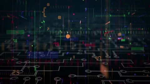 Coding. Programming, Cyber Attacks Video stock 255119522