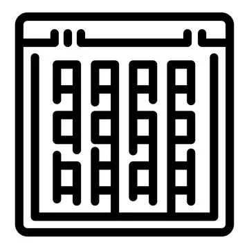 Coding programming script icon outline vector. Test version code Stock-Illustration