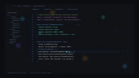 Coding programming software developer code technology digital monitor display Stock Footage 347557207