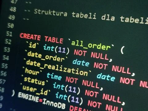 Coding programming source code screen. Abstract technology background. Cyber  Foto stock