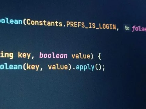 Coding programming source code screen. Abstract technology background. Cyber  Foto stock