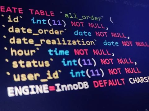 Coding programming source code screen. Abstract technology background. Cyber  Stock Photos
