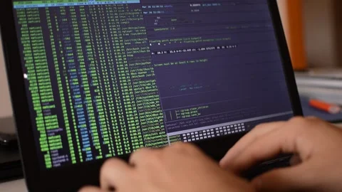 Coding programming technology. web developer of an internet software network Stock Footage 172572540