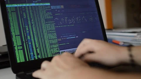 Coding programming technology. web developer of an internet software network Stock Footage 172575676