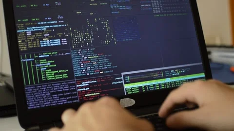 Coding programming technology. web developer of an internet software network Stock Footage 172575803