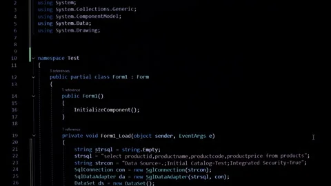 Coding programs with artificial intelligence (AI) assistance, providing guidance Stock Footage 335257077