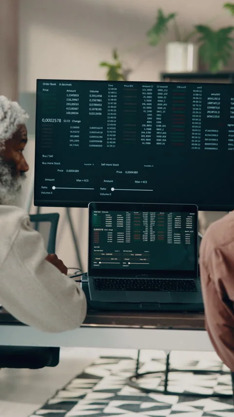 Coding, review or team in office with computer screen, bug fix or feedback on Stock Footage 339166092