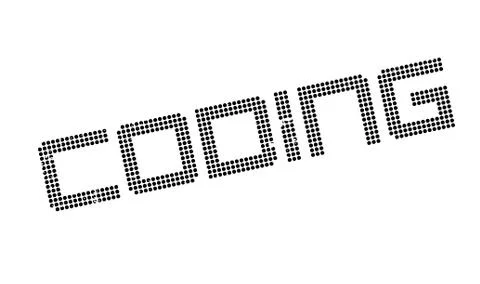 Coding rubber stamp Stock-Illustration