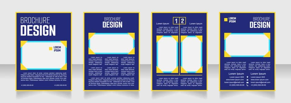 Coding school for kids blank brochure design Stock Illustration