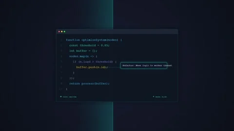 Coding Screen with Code Snippets on Dark Background, Programming Concept Stock Footage 348413243