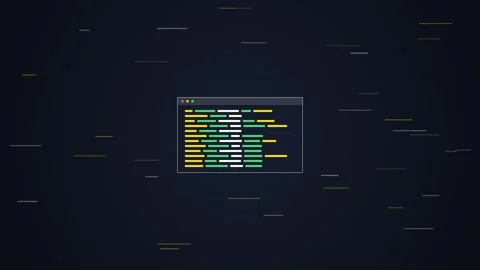 Coding screen with colorful code lines and abstract digital background effect Stock Footage 348412815