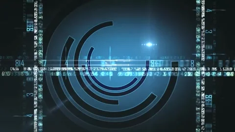 Coding screen with moving light blue screen Stock Footage 255921206