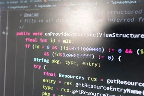 Coding on screen 写真素材