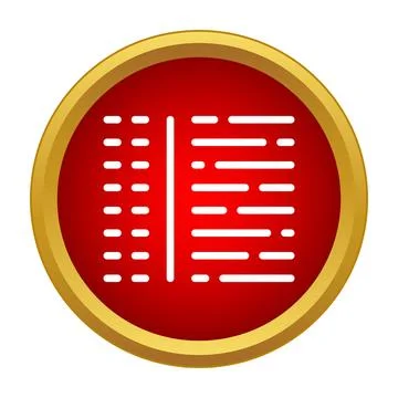 Coding script displaying programming data on red button Stock-Illustration
