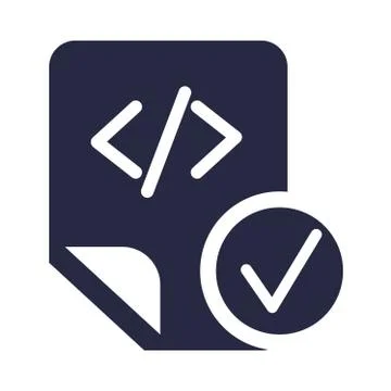 Coding script file symbol glyph vector illustration イラスト素材