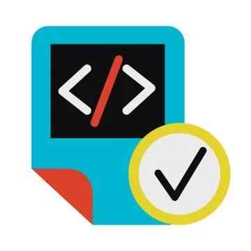 Coding script file symbol glyph vector illustration イラスト素材