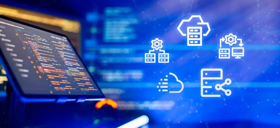 Coding script text on screen, technology industry concept development of pr.. Stock-Fotos