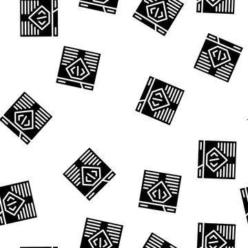 Coding seo optimization glyph vector seamless pattern Stock Illustration