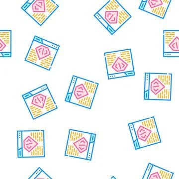 Coding seo optimization vector seamless pattern Stock Illustration