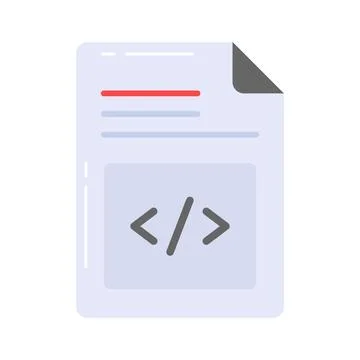 Coding on sheet showing vector of coding in modern style Illustrazione stock