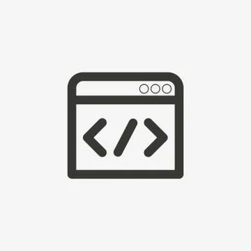 Coding sign icon Stock Illustration