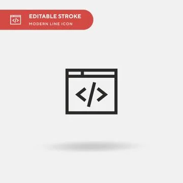 Coding Simple vector icon. Illustration symbol design template for web mobile Illustrazione stock