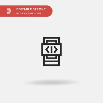 Coding Simple vector icon. Illustration symbol design template for web mobile Illustrazione stock