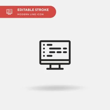 Coding Simple vector icon. Illustration symbol design template for web mobile Stock Illustration