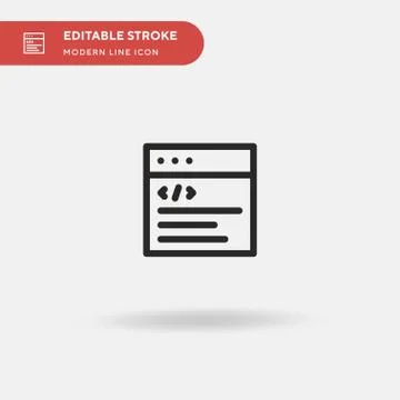 Coding Simple vector icon. Illustration symbol design template for web mobile Stock Illustration