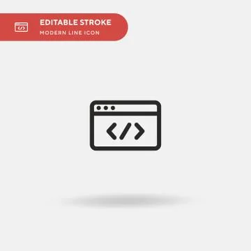 Coding Simple vector icon. Illustration symbol design template for web mobile Illustrazione stock