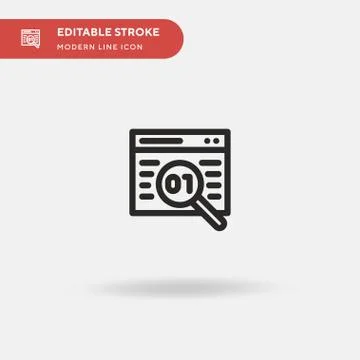 Coding Simple vector icon. Illustration symbol design template for web mobile Stock Illustration