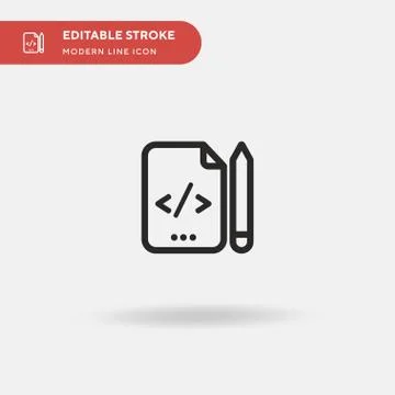Coding Simple vector icon. Illustration symbol design template for web mobile Stock Illustration