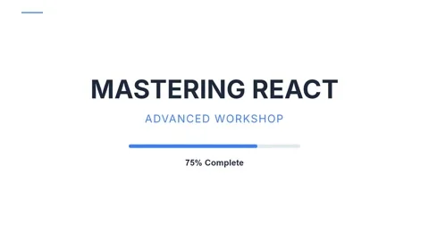 Coding skills training: Mastering React advanced web development workshop sli 스톡 동영상 336879651